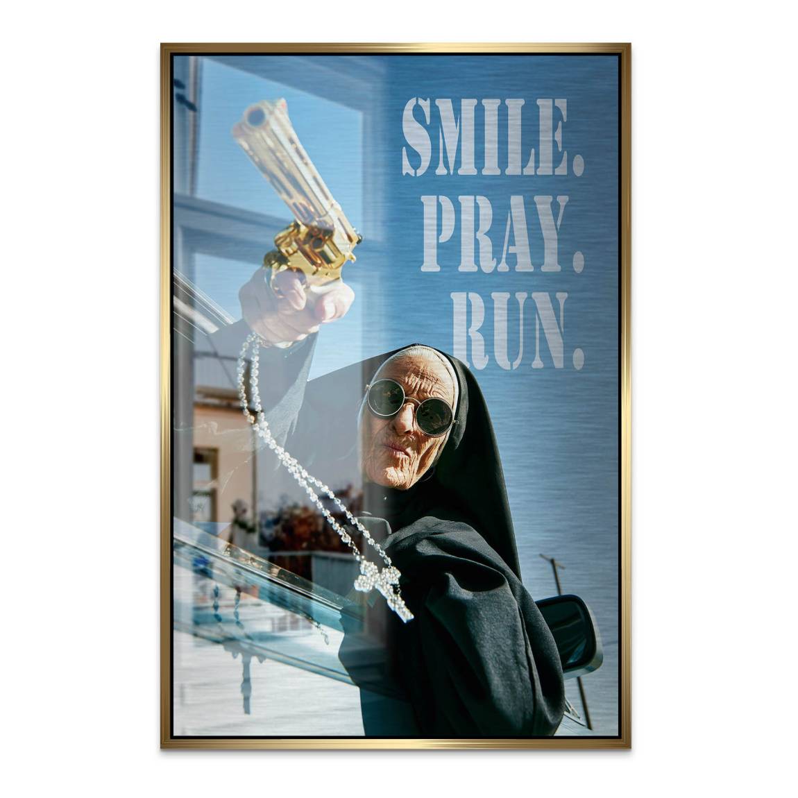 Rebel Nun Aluminiumbild gebürstet