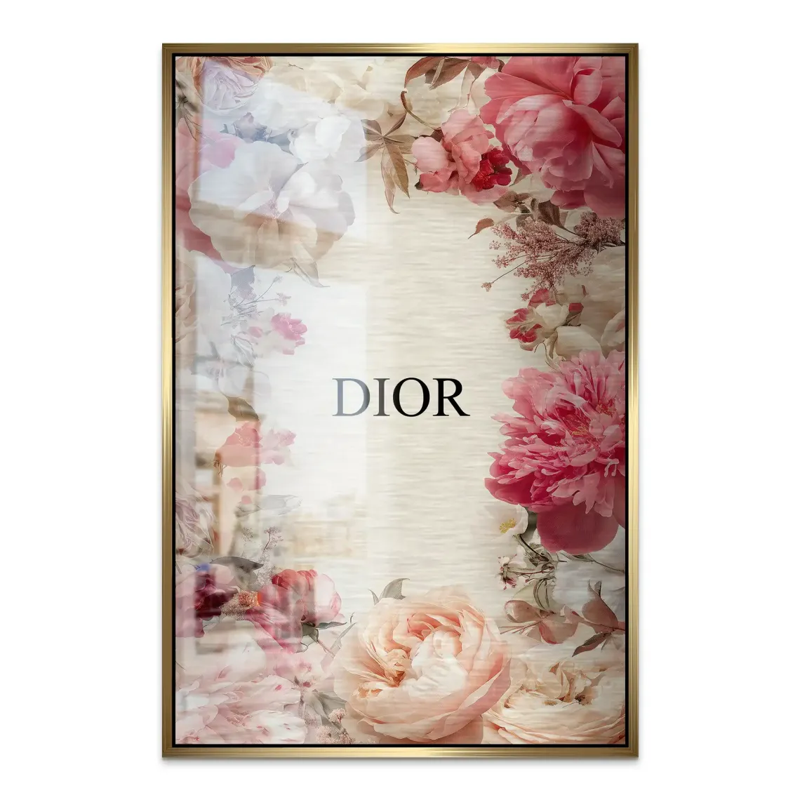 Floral Couture Alu Dibond Bild gebürstet - INGALERIE | Dein Onlineshop für moderne Wandbilder