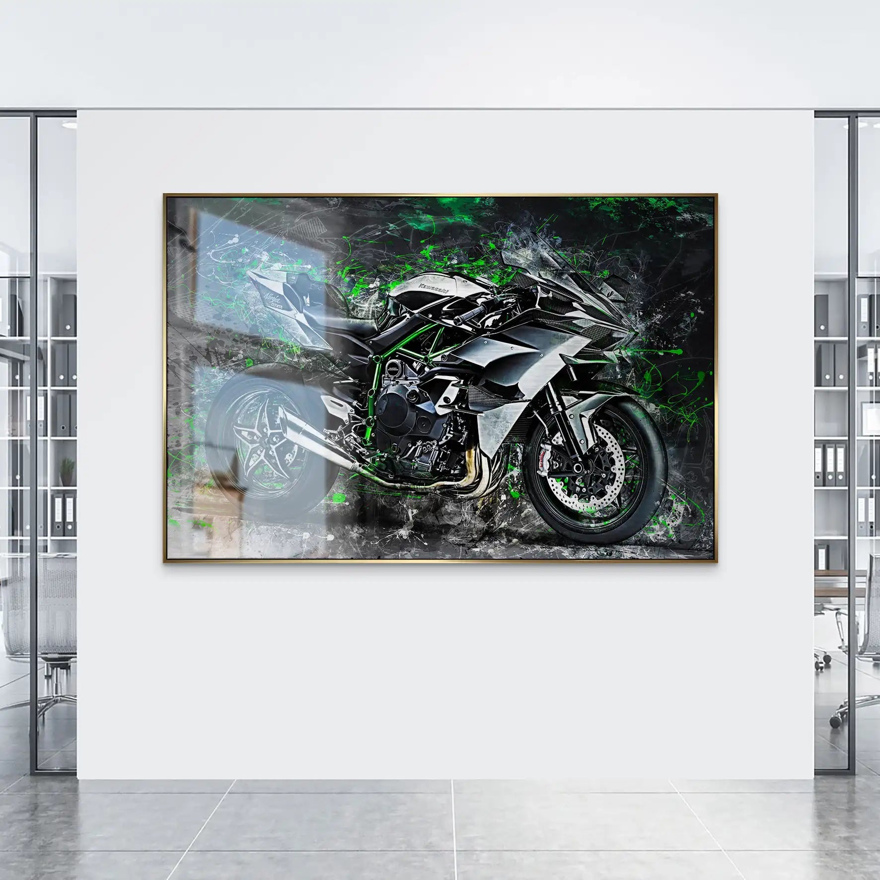 Kawasaki H2 Abstrakt AluDibond Gebürstet INGALERIE