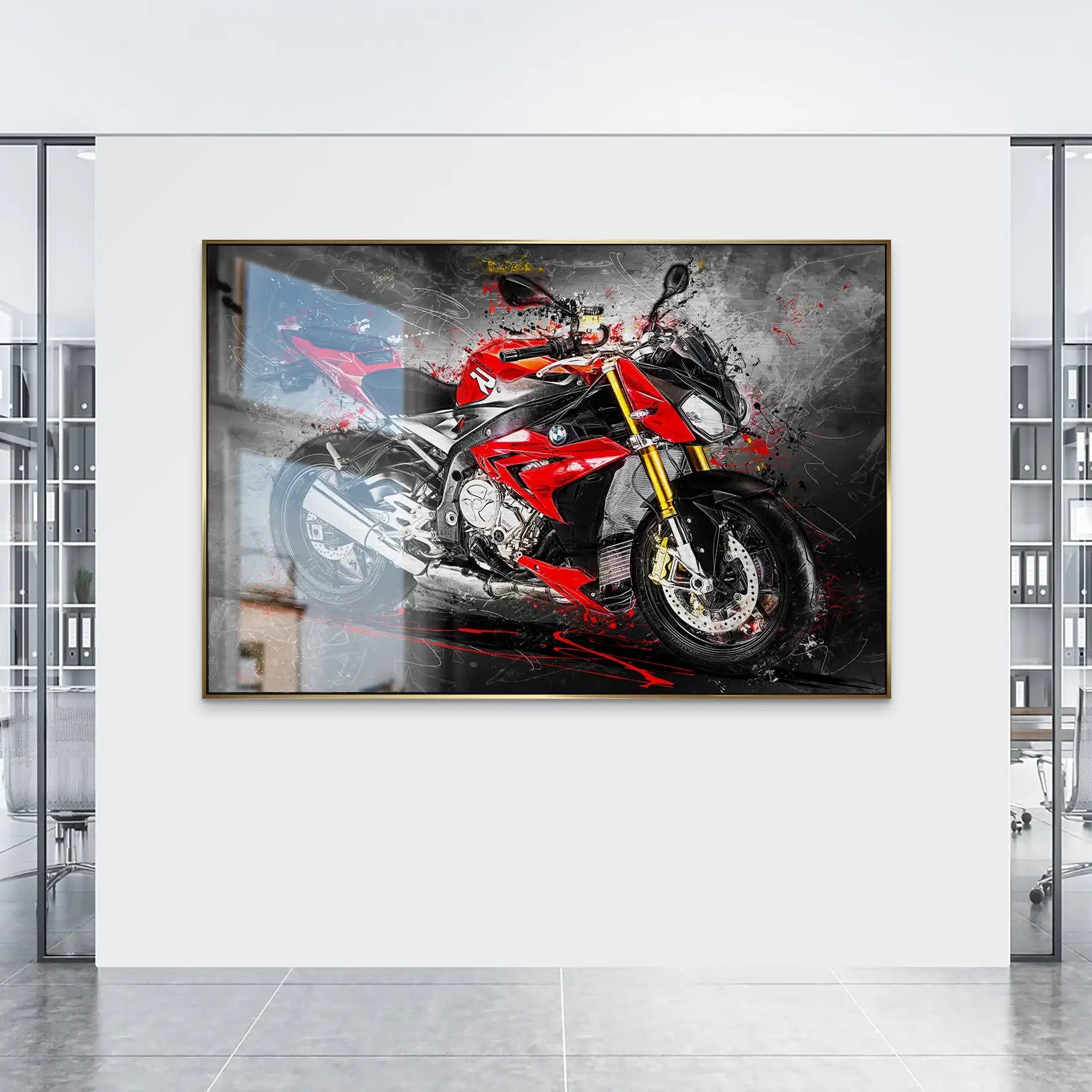 BMW S1000R Abstrakt AluDibond Gebürstet INGALERIE