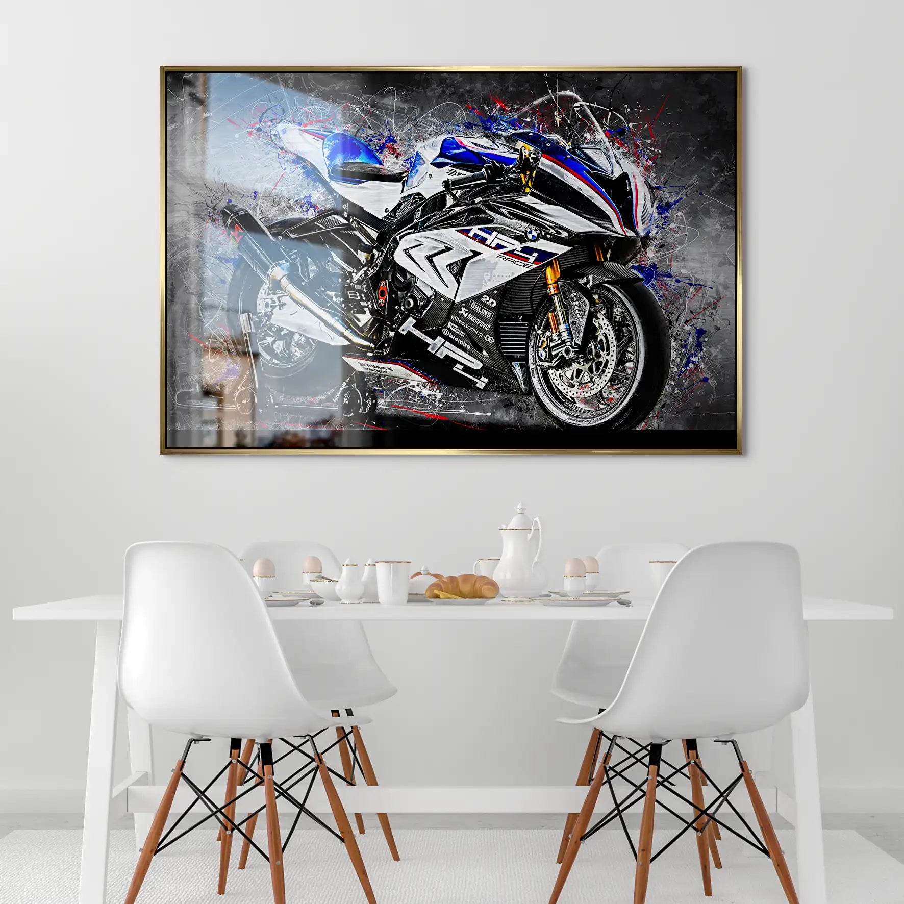 BMW HP4 Race Abstrakt AluDibond Gebürstet INGALERIE