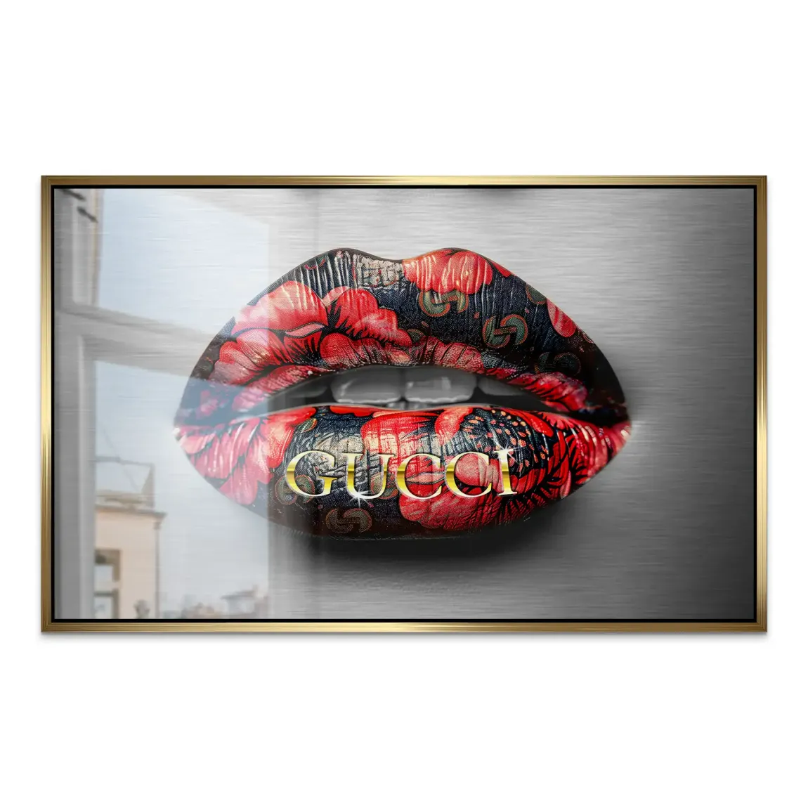 Gucci Lips Nr.2 AluDibond Gebürstet INGALERIE