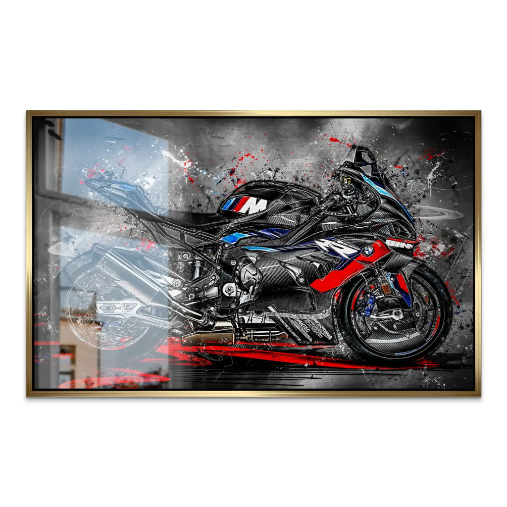 BMW M1000RR Black AluDibond Gebürstet INGALERIE