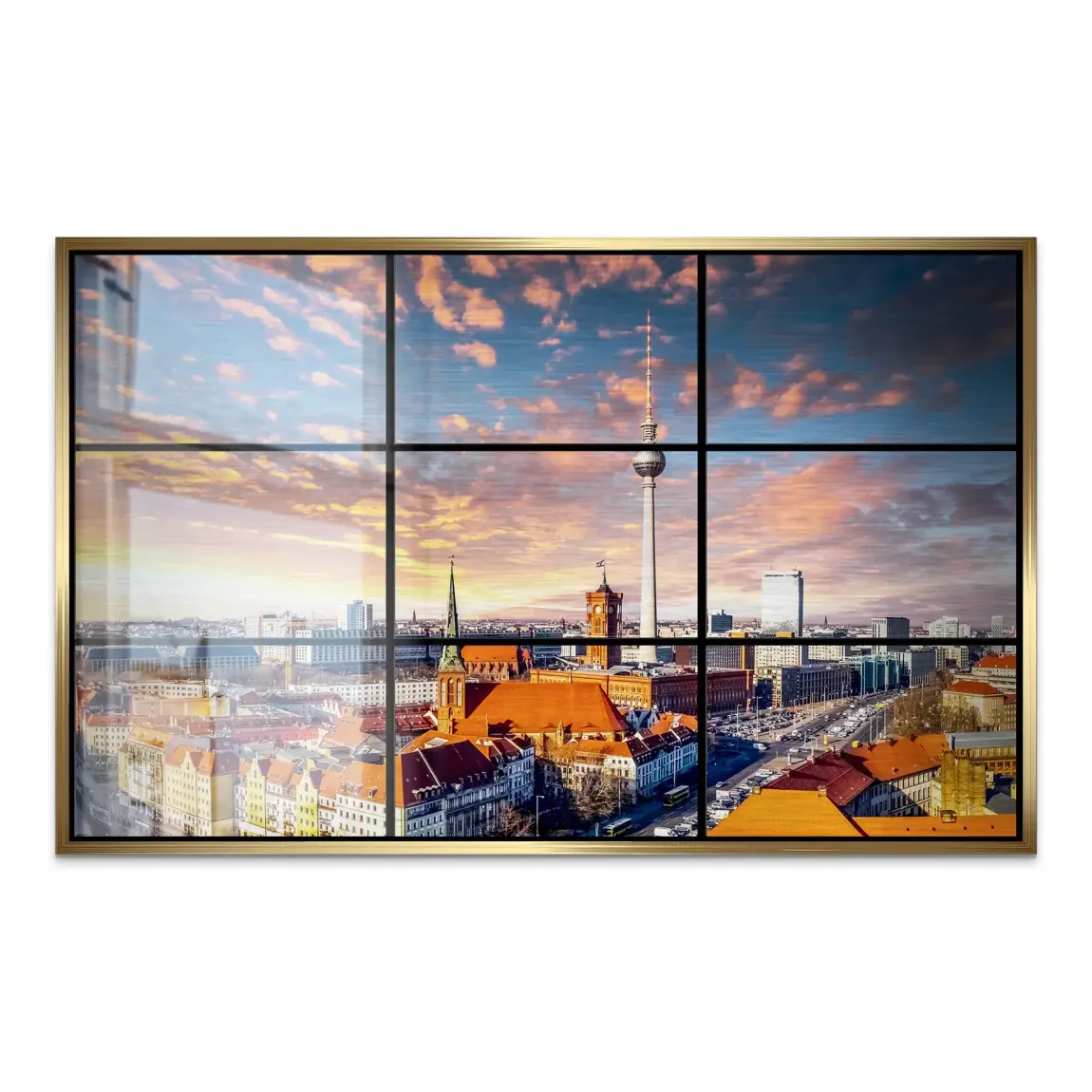 Berlin Skyline AluDibond Gebürstet