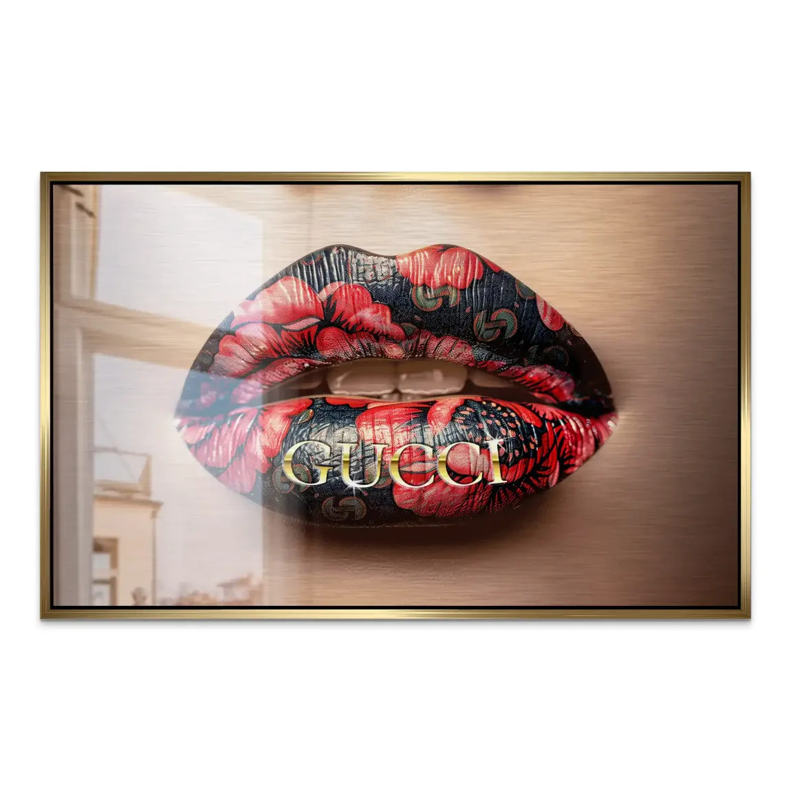Gucci Lips AluDibond Gebürstet INGALERIE
