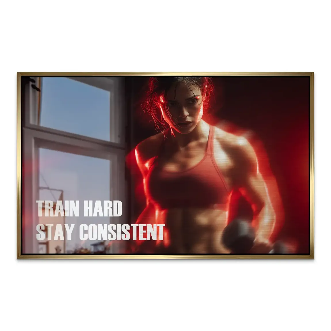 Fitness Motivation Alu Dibond Gebürstet Bild
