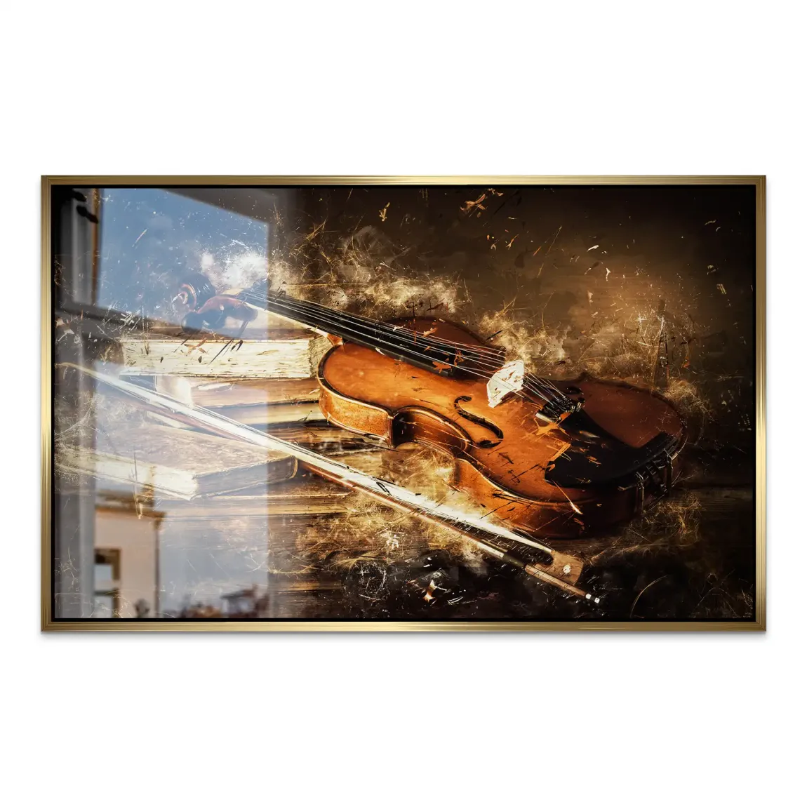 Silent Strings Violine AluDibond Gebürstet