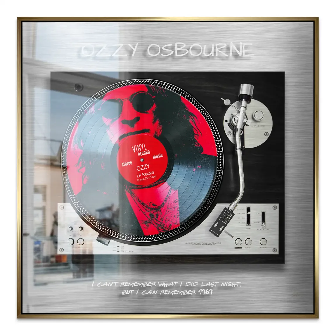 Memory Ozzy Osbourne Alu Gebürstet Bild - INGALERIE | Dein Onlineshop für moderne Wandbilder