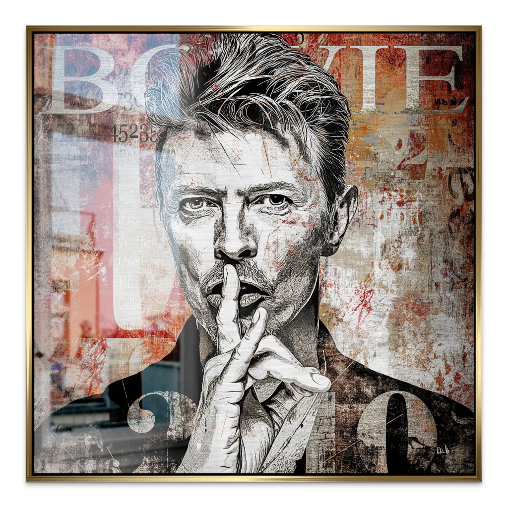 David Bowie Abstrakt Luxury Style Alu Gebürstet Bild INGALERIE