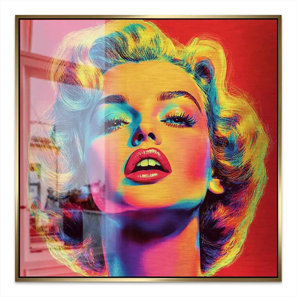 Marilyn Monroe Pop Art Style Alu Gebürstet INGALERIE