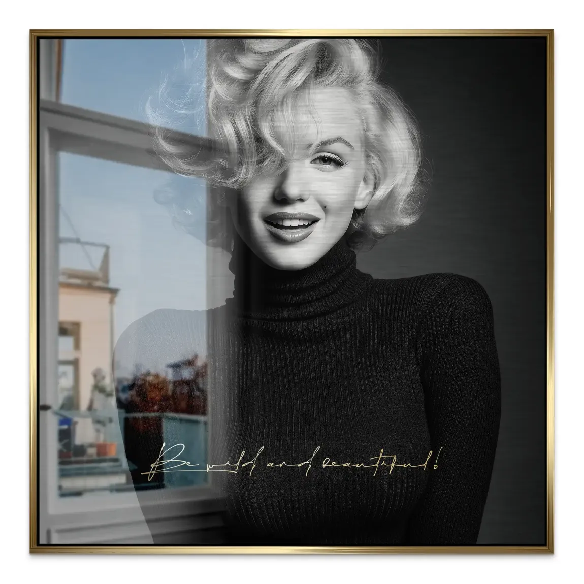 Marilyn Monroe Be Wild Aluminiumbild gebürstet