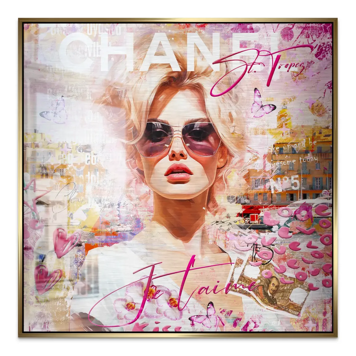 Bardot St Tropez Art Alu Gebürstet Bild