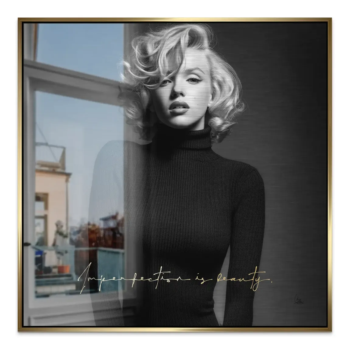 Marilyn Monroe Imperfection Aluminiumbild gebürstet