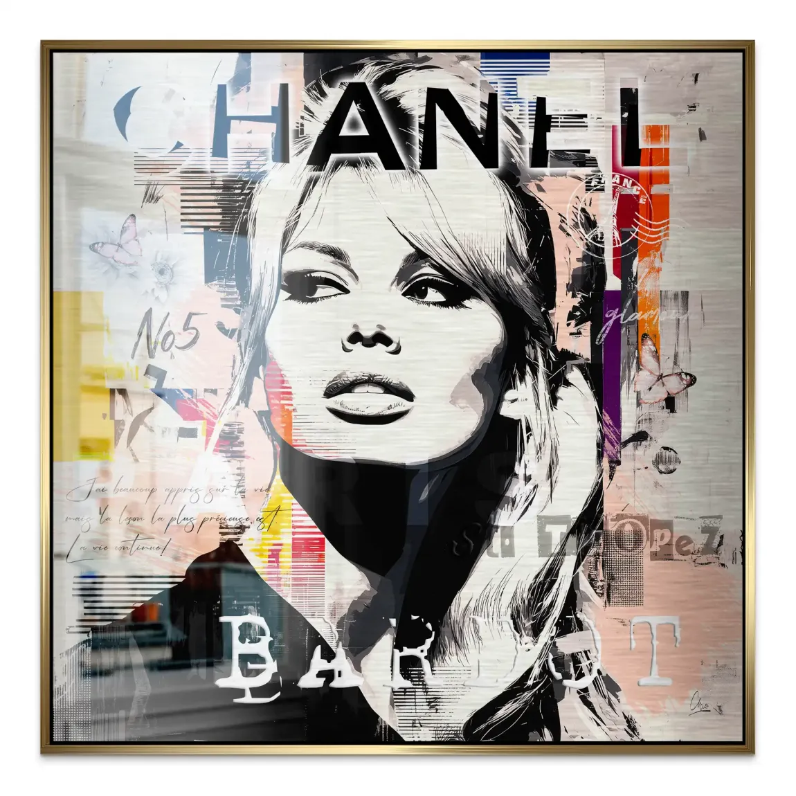 Bardot Ikone Alu Gebürstet Bild