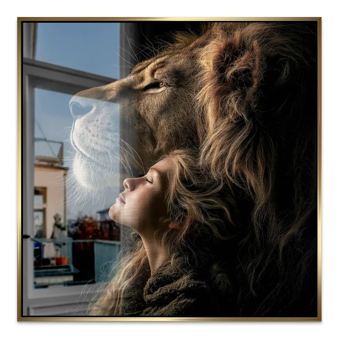 Soul Connection Löwe Alu Gebürstet Bild