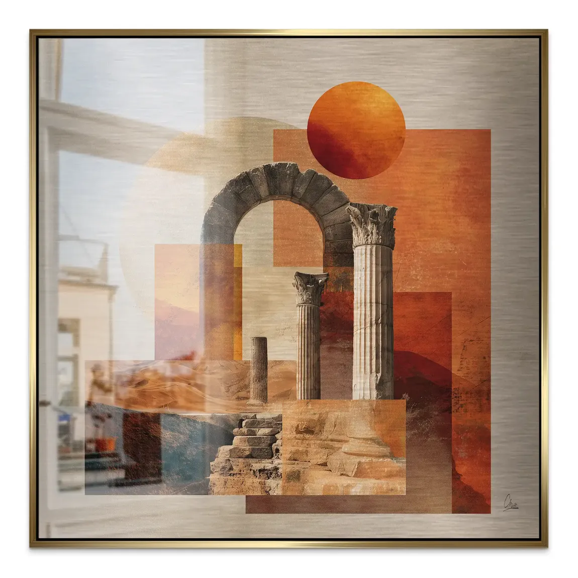 Rom Abstrakt Alu Gebürstet Bild