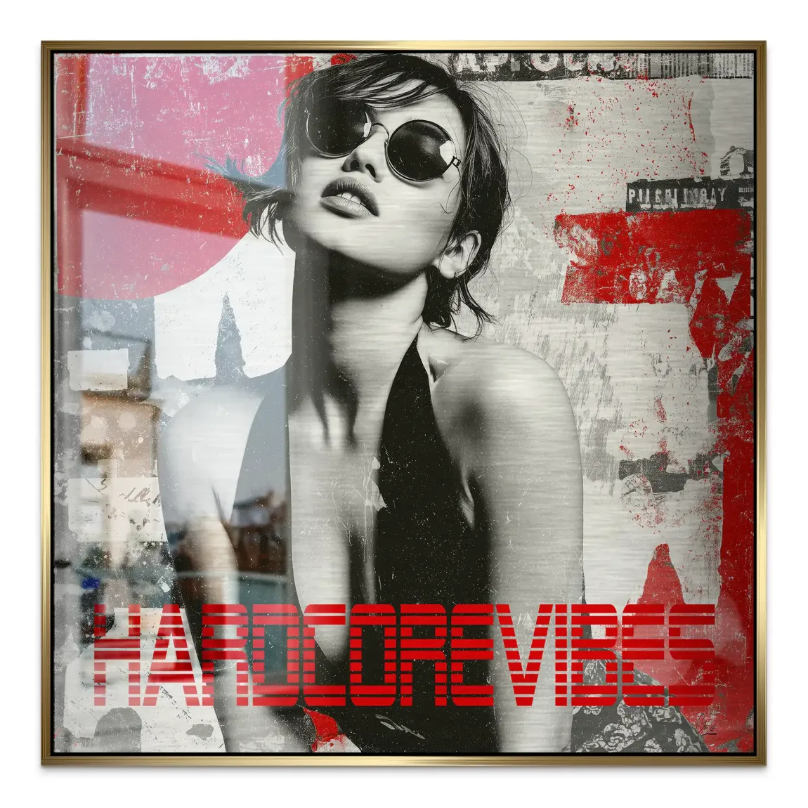 Hardcore Vibes Alu Gebürstet Bild