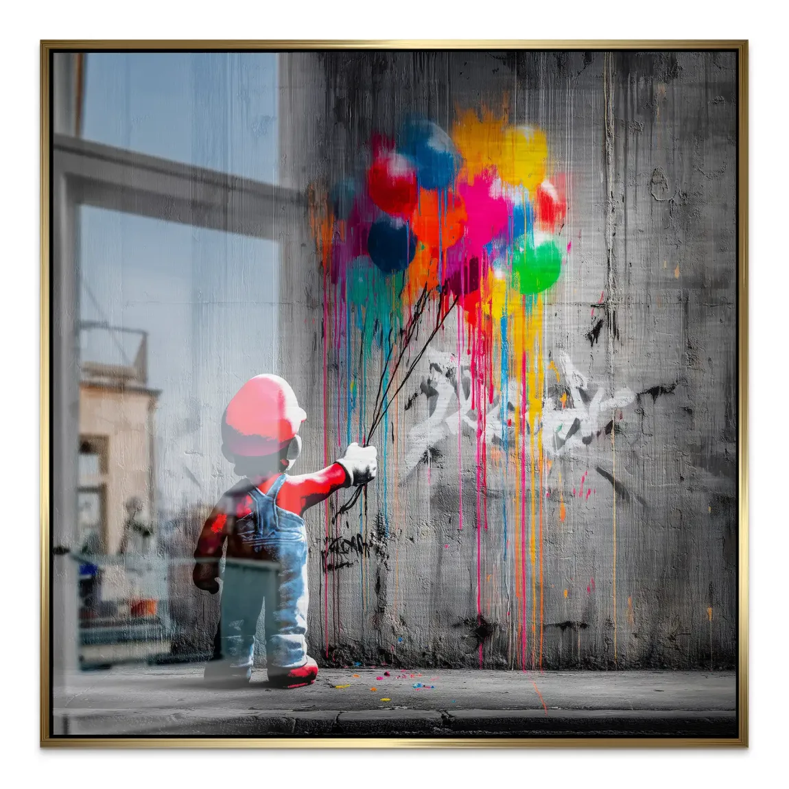 Mario Balloon Dreams Alu Gebürstet Bild