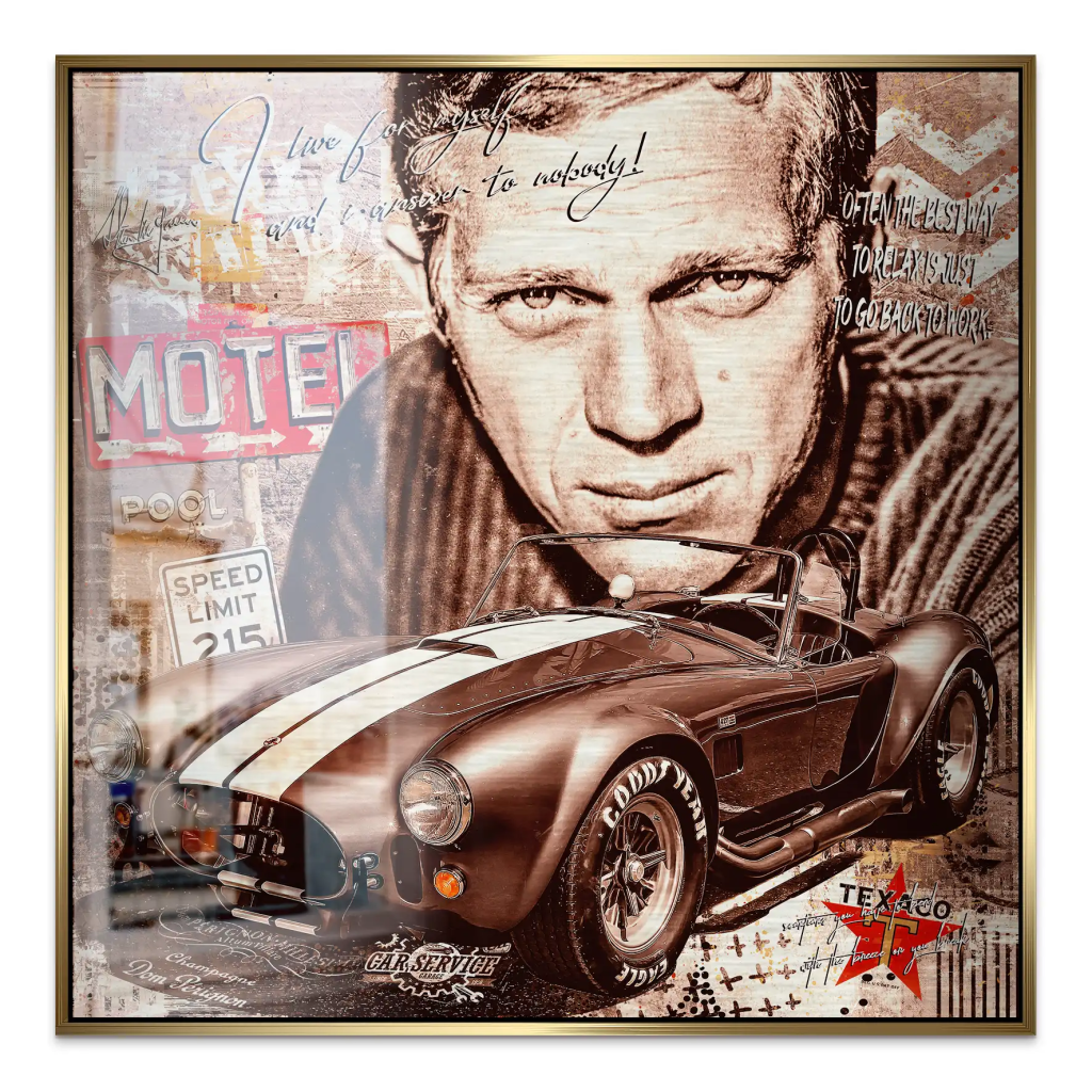 Steve AC Cobra Retro Pop Art Alu Gebürstet INGALERIE