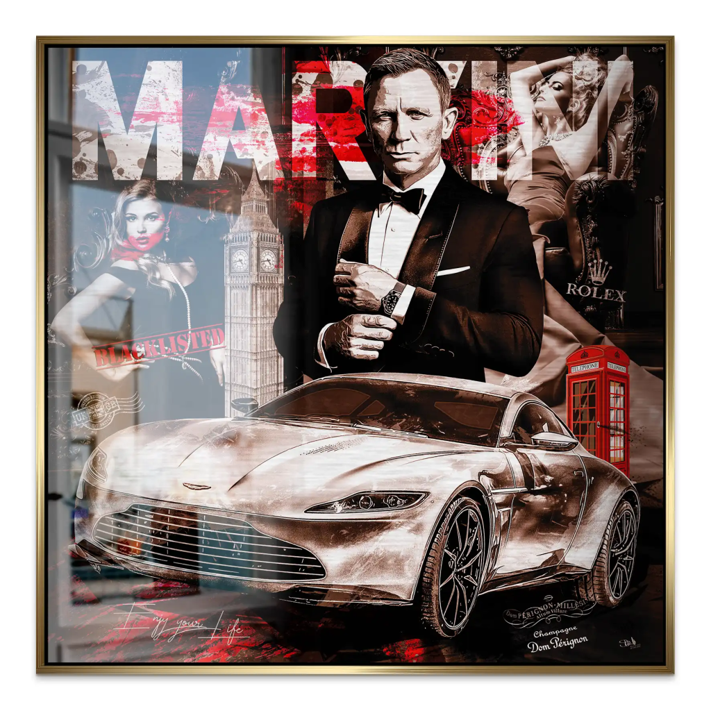 James Bond Modern Style Alu Gebürstet Bild INGALERIE