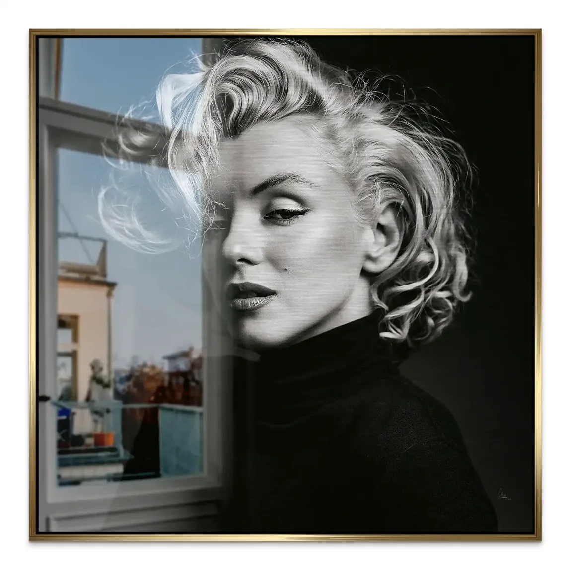 Marilyn Elegance Aluminiumbild gebürstet