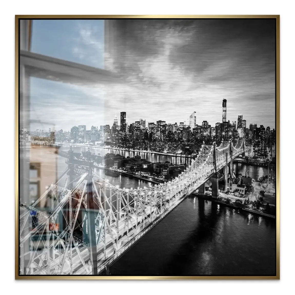 New York Noir Aluminiumbild gebürstet