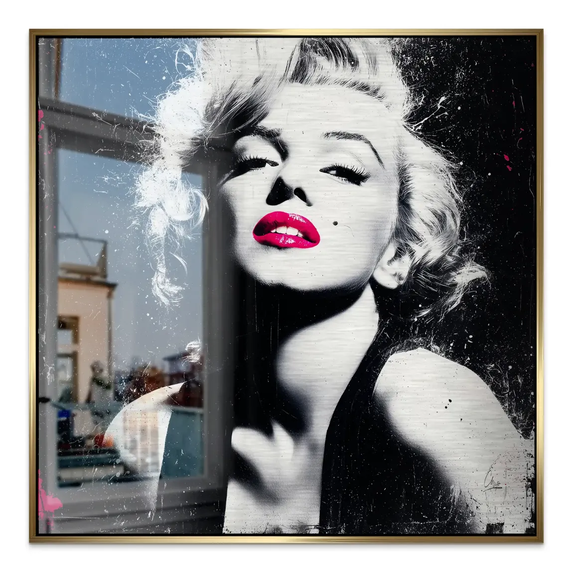 Monroe Noir Art Alu Gebürstet Bild