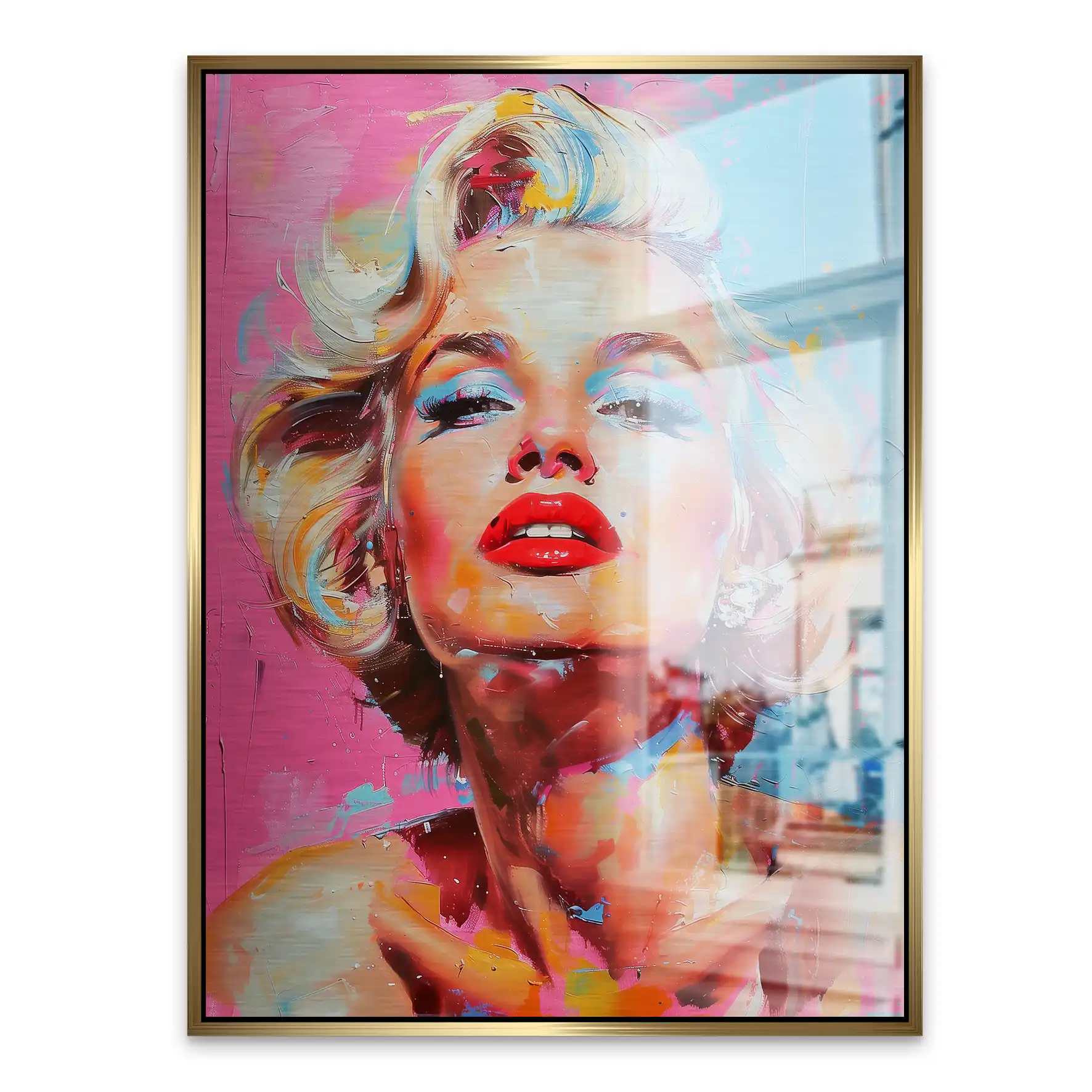 Marilyn Monroe Color Style Aludibond Gebürstet INGALERIE