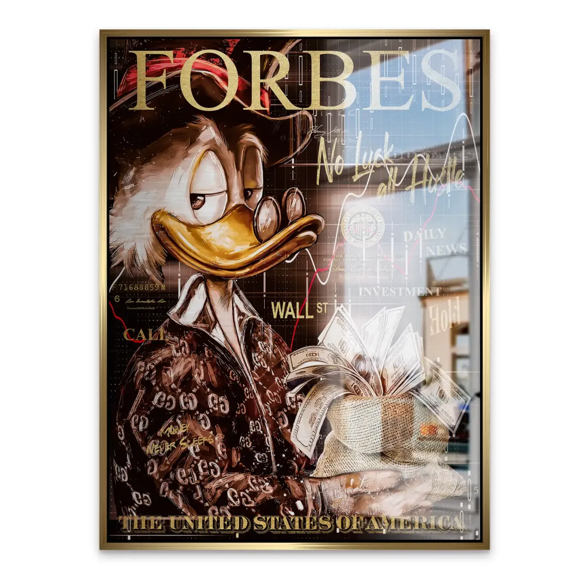 Mr Money Forbes Alu Gebürstet Bild