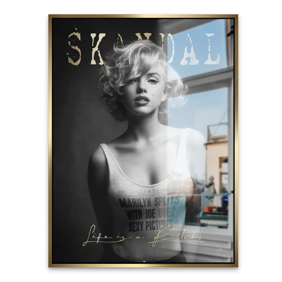 Marilyn Skandal Alu Gebürstet Bild