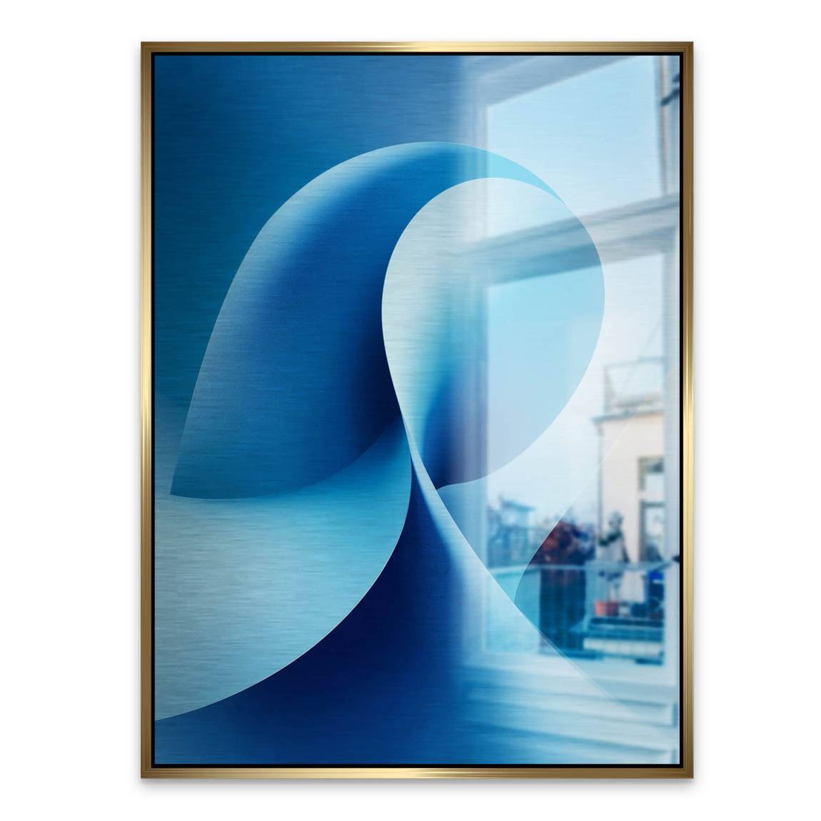 Blaue Welle Aluminiumbild gebürstet