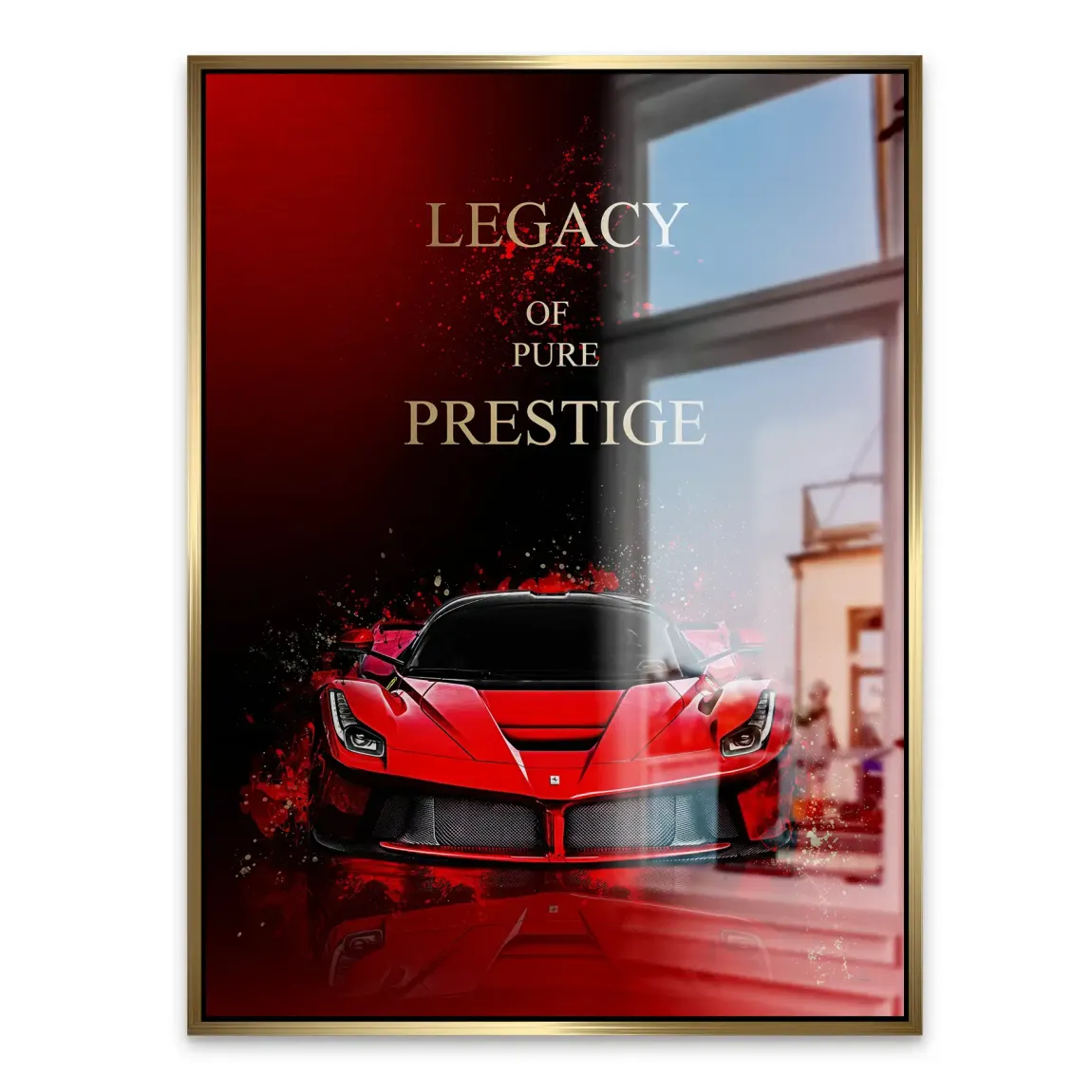 Red Prestige Ferrari Alu Gebürstet Bild