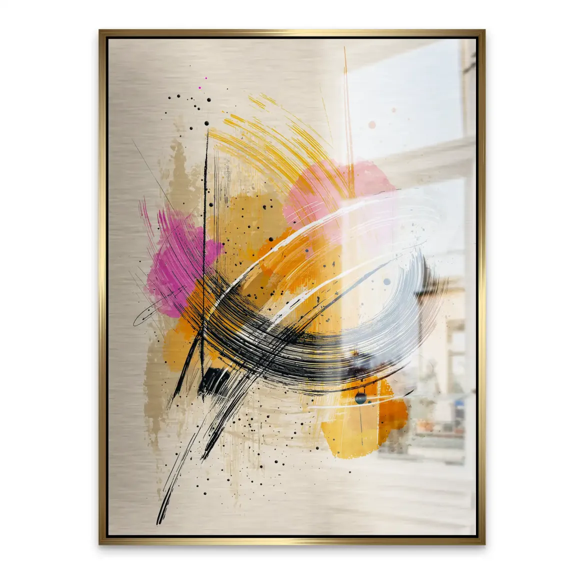 Modern Energie Abstrakt Alu Gebürstet Bild