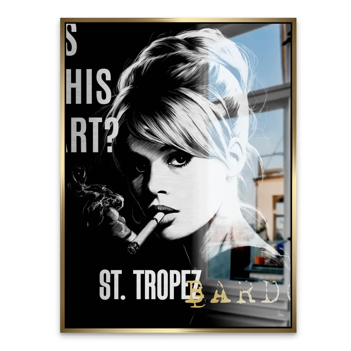 Brigitte Bardot Smoke Alu Gebürstet Bild