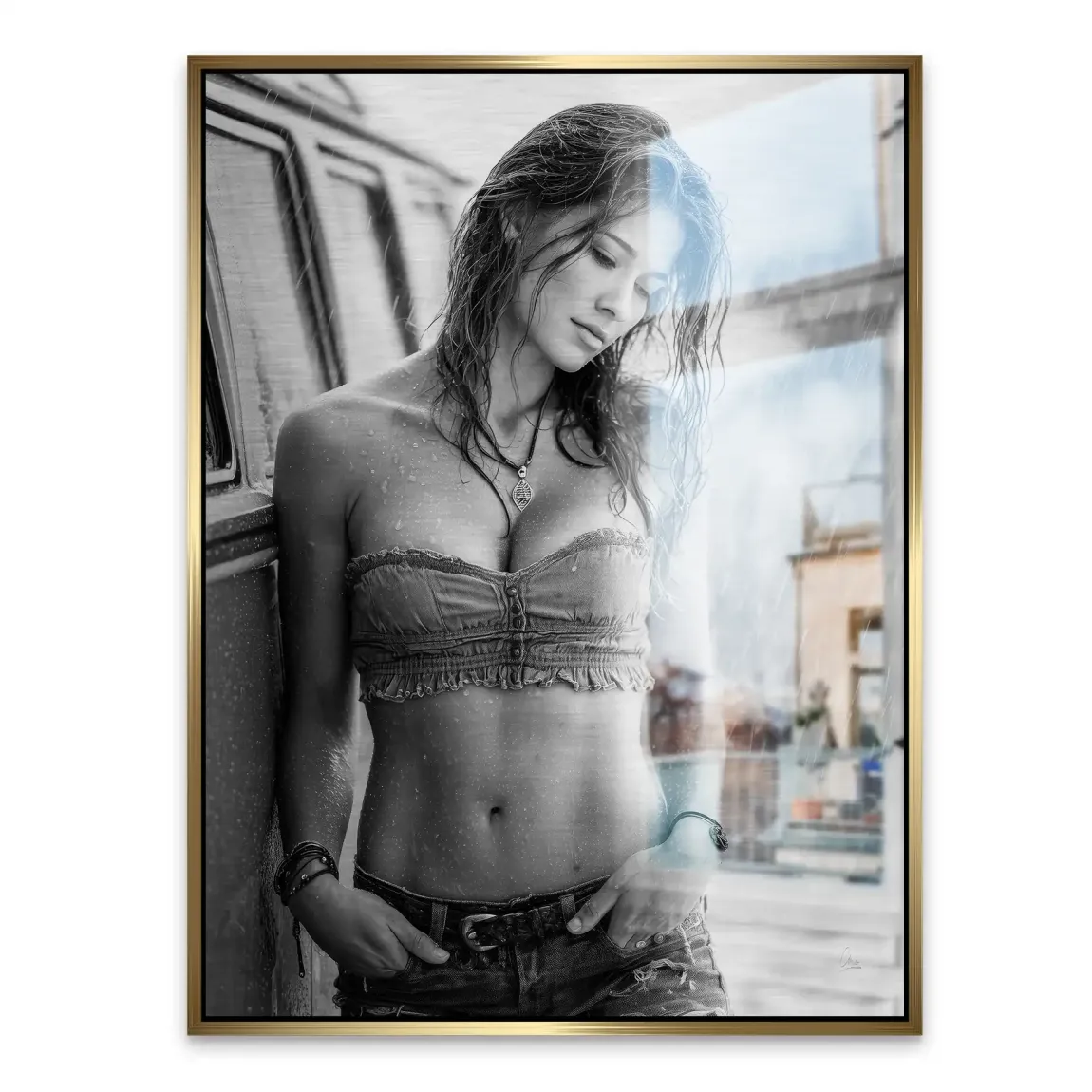 Summer Rain Alu Gebürstet Bild