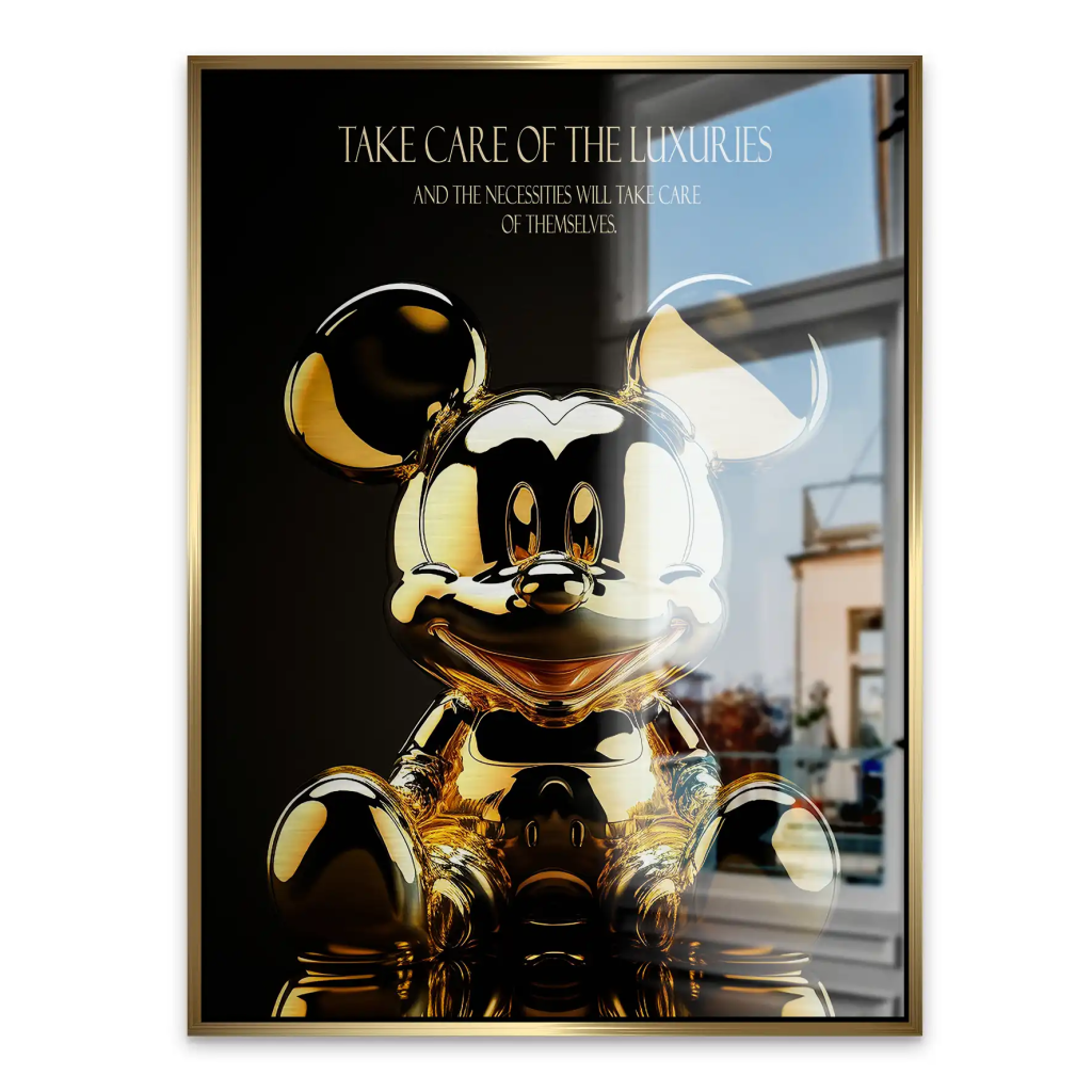 Micky Gold Pop Art Alu Gebürstet INGALERIE