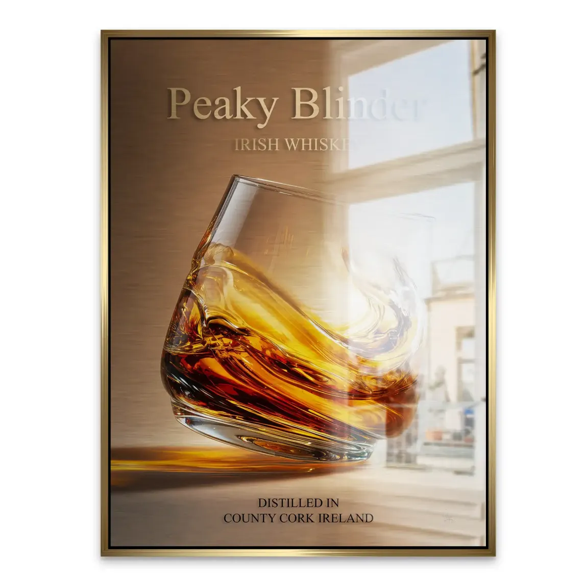 Peaky Whiskey Aluminiumbild gebürstet