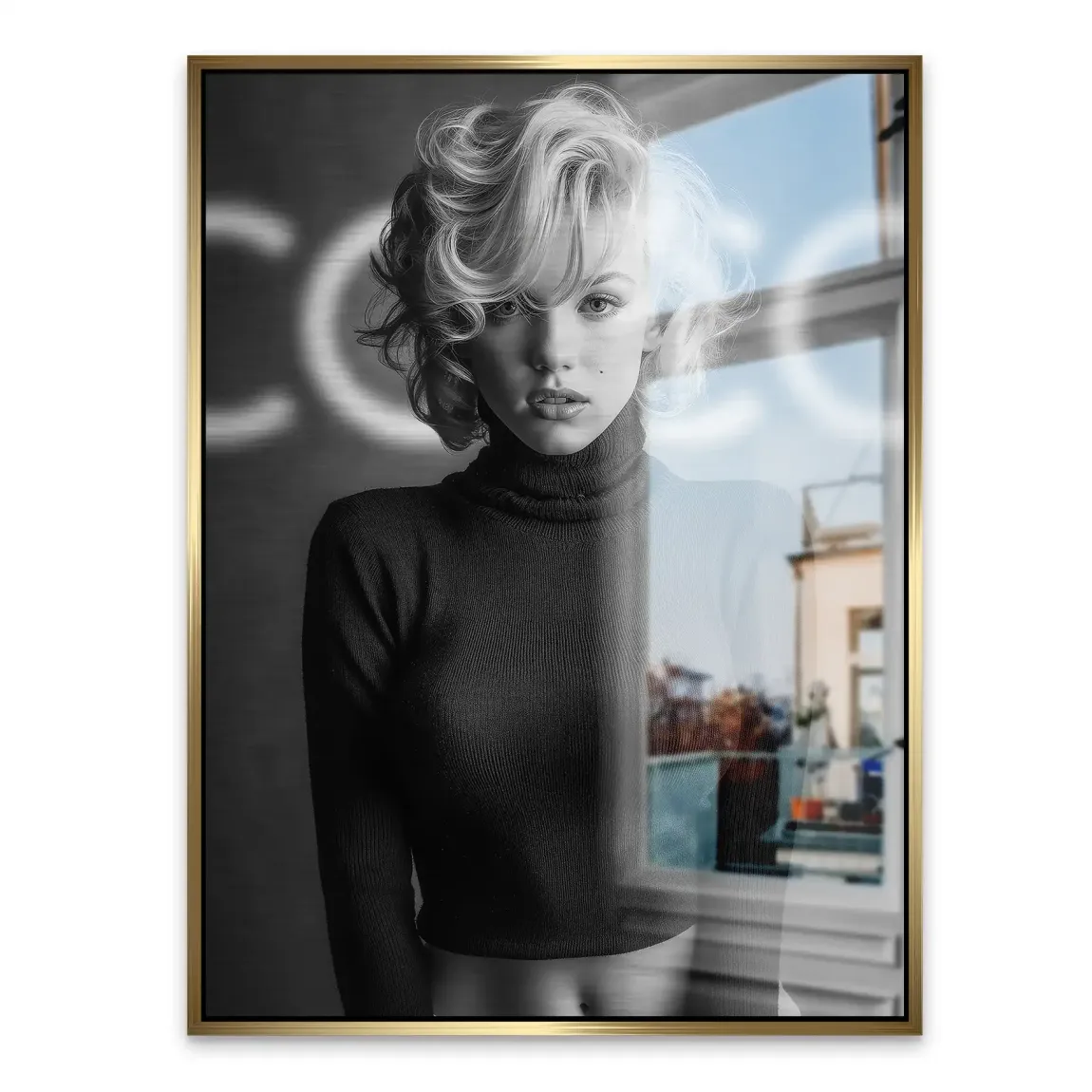 Marilyn Coco Glamour Alu Gebürstet Bild