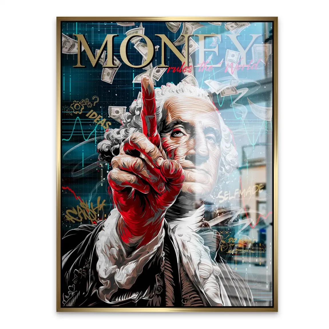 Money Empire Wallstreet Alu Gebürstet Bild