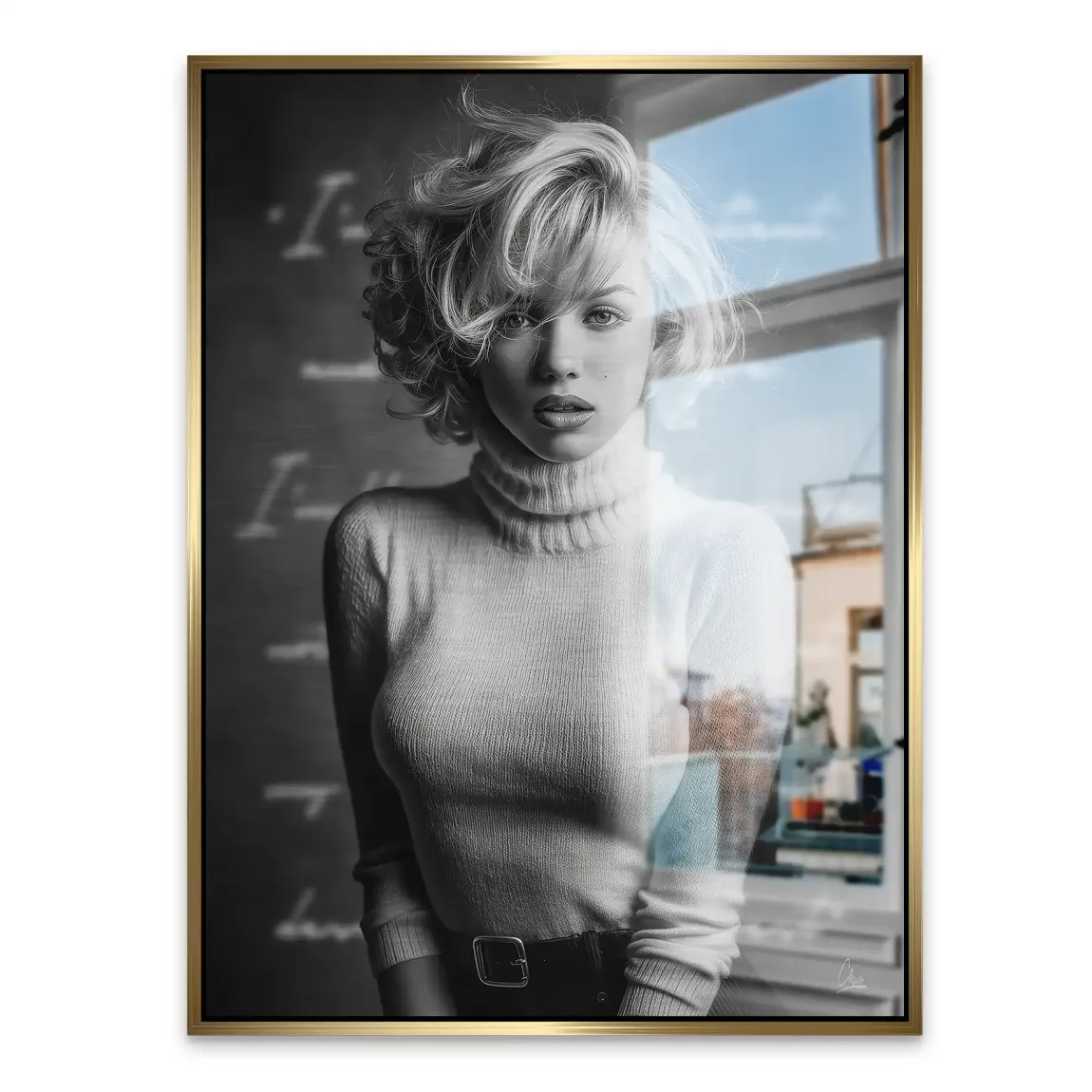 Marilyn Ikone Alu Gebürstet Bild