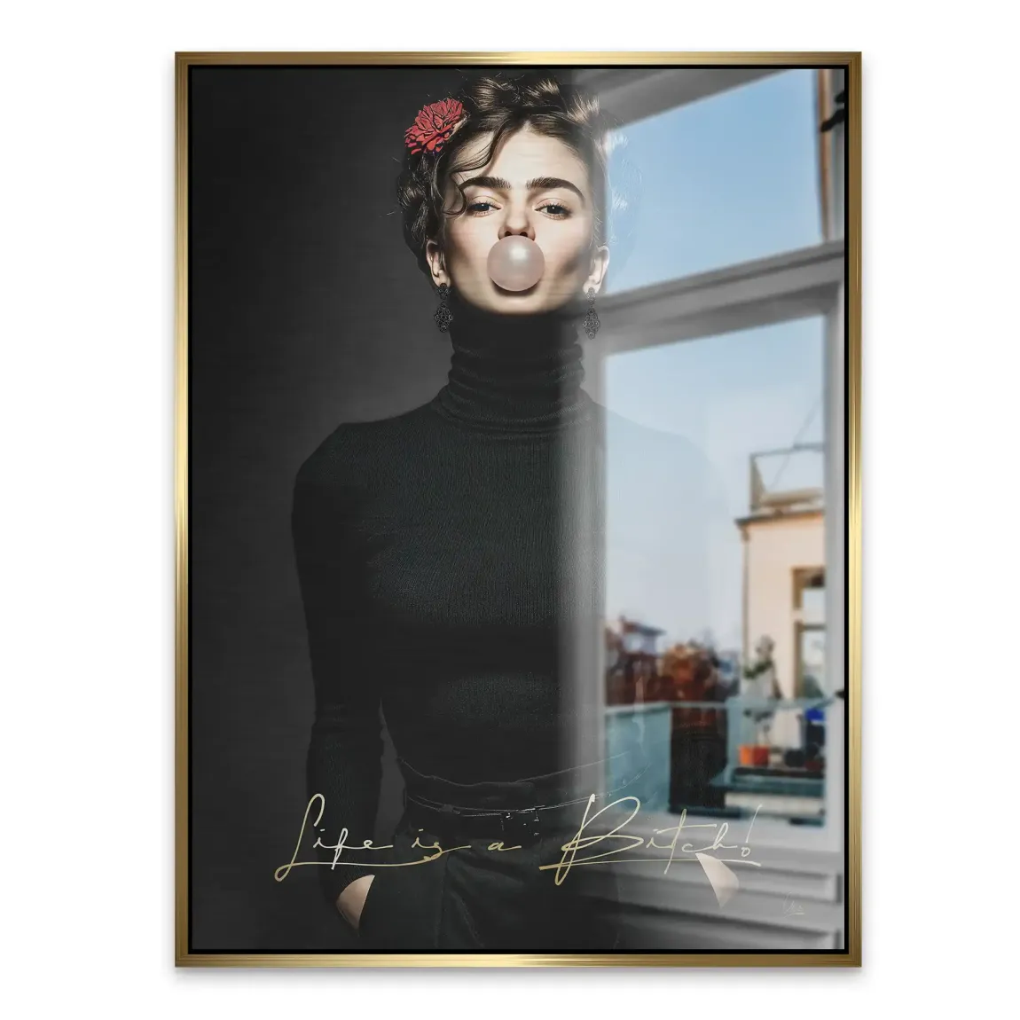 Frida Kahlo Rebell Alu Gebürstet Bild