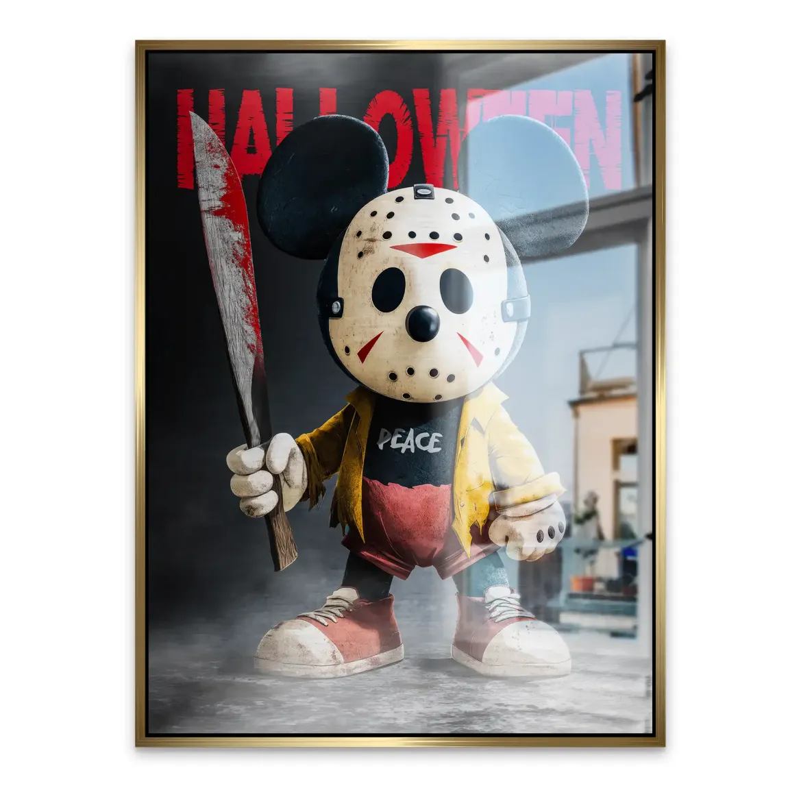 Midnight Micky Mouse Alu Gebürstet Bild