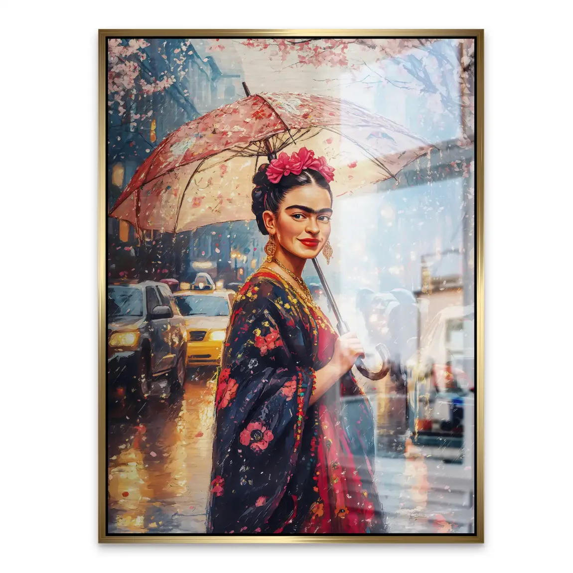 Frida im Abendregen Aludibond Gebürstet INGALERIE