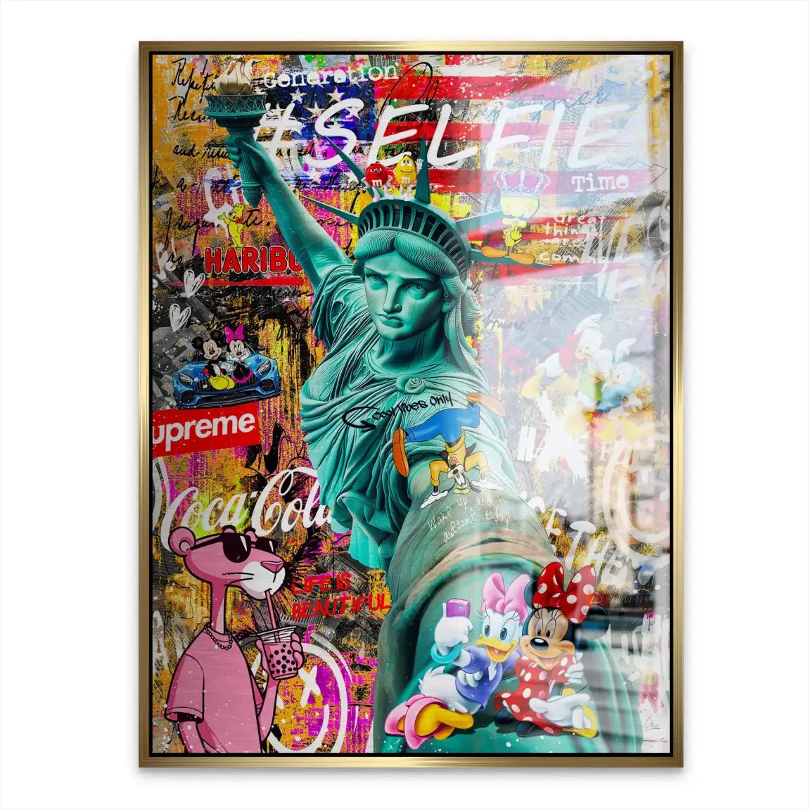 Selfie Pop Art Aludibond Gebürstet INGALERIE