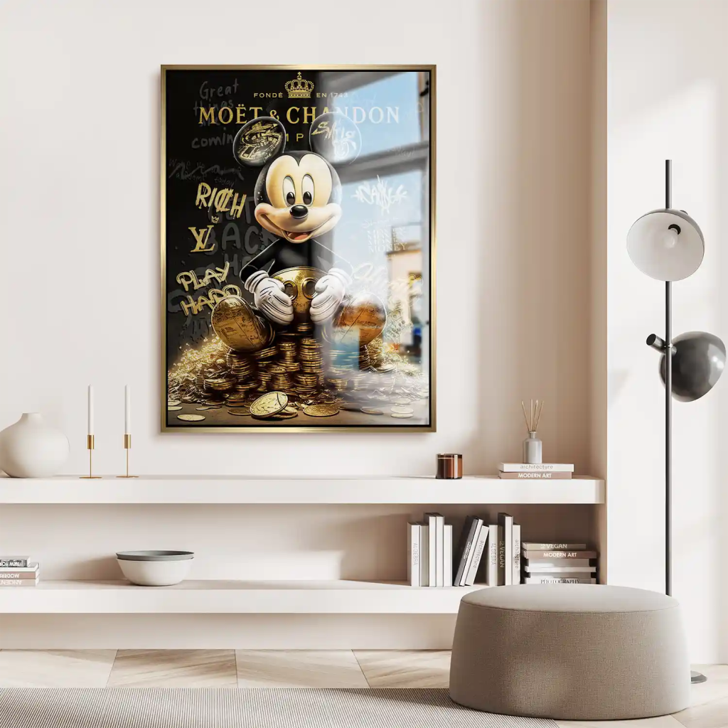 Micky Gold Motivation Pop Art Alu Gebürstet INGALERIE