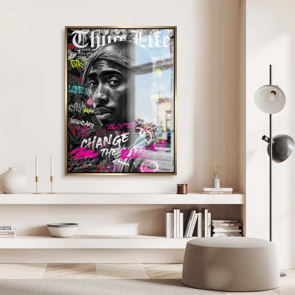 Pop Art Tupac Rules Aludibond Gebürstet INGALERIE