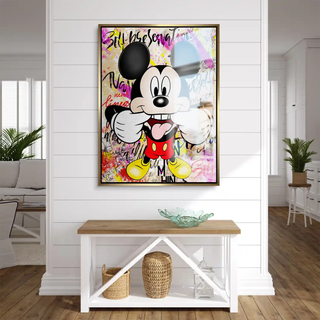 Micky Smile Pop Art Alu Gebürstet INGALERIE