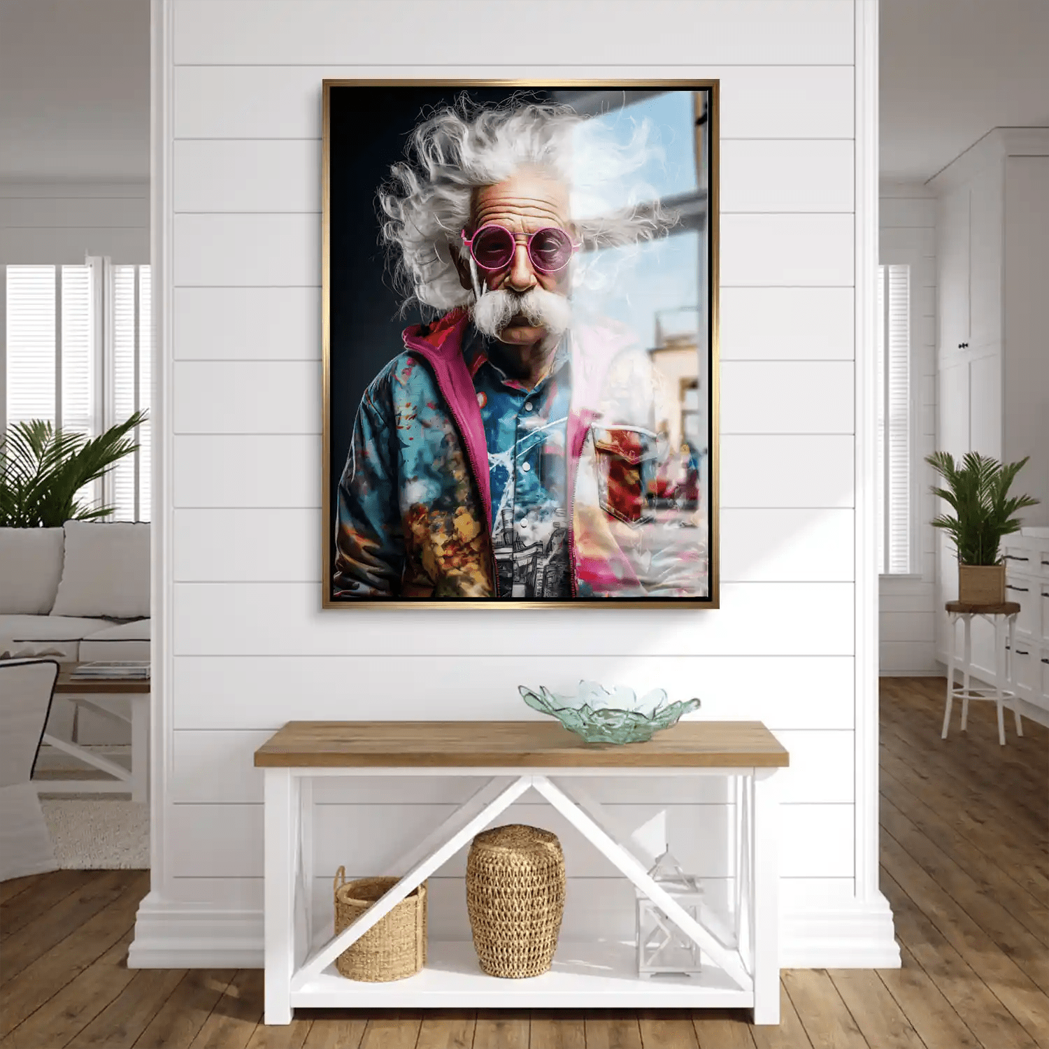 Einstein Hipster Style Aludibond Gebürstet INGALERIE