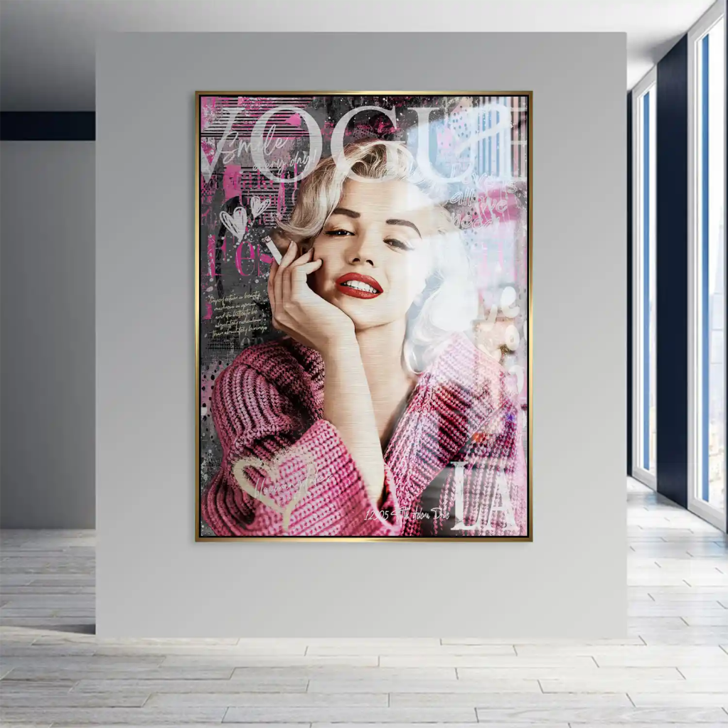 Pop Art Marilyn Monroe Vogue Alu Gebürstet INGALERIE