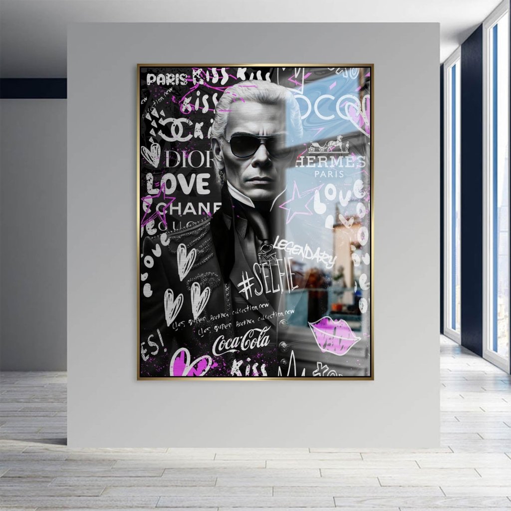 Karl Pop Art Style Aludibond Brush Bild INGALERIE